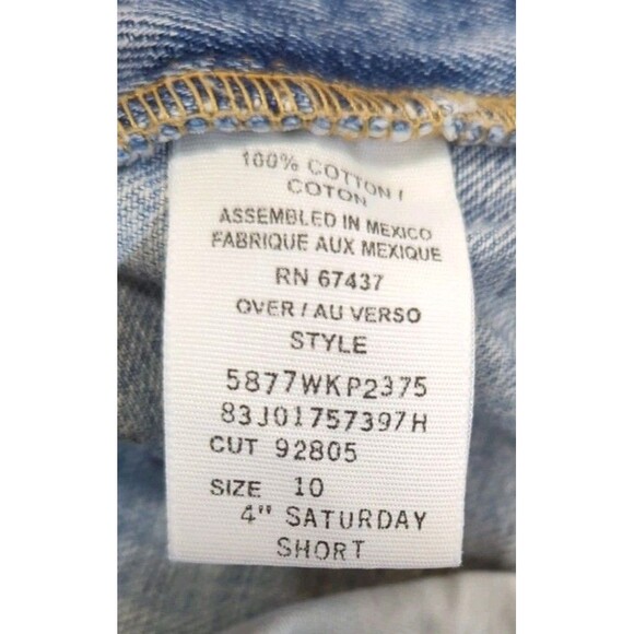 Vintage Polo Jeans Co Ralph Lauren Saturday Short Womens Denim Shorts Sz 10 Flag - Picture 5 of 7